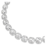Una Angelic necklace Cushion cut, White, Rhodium plated